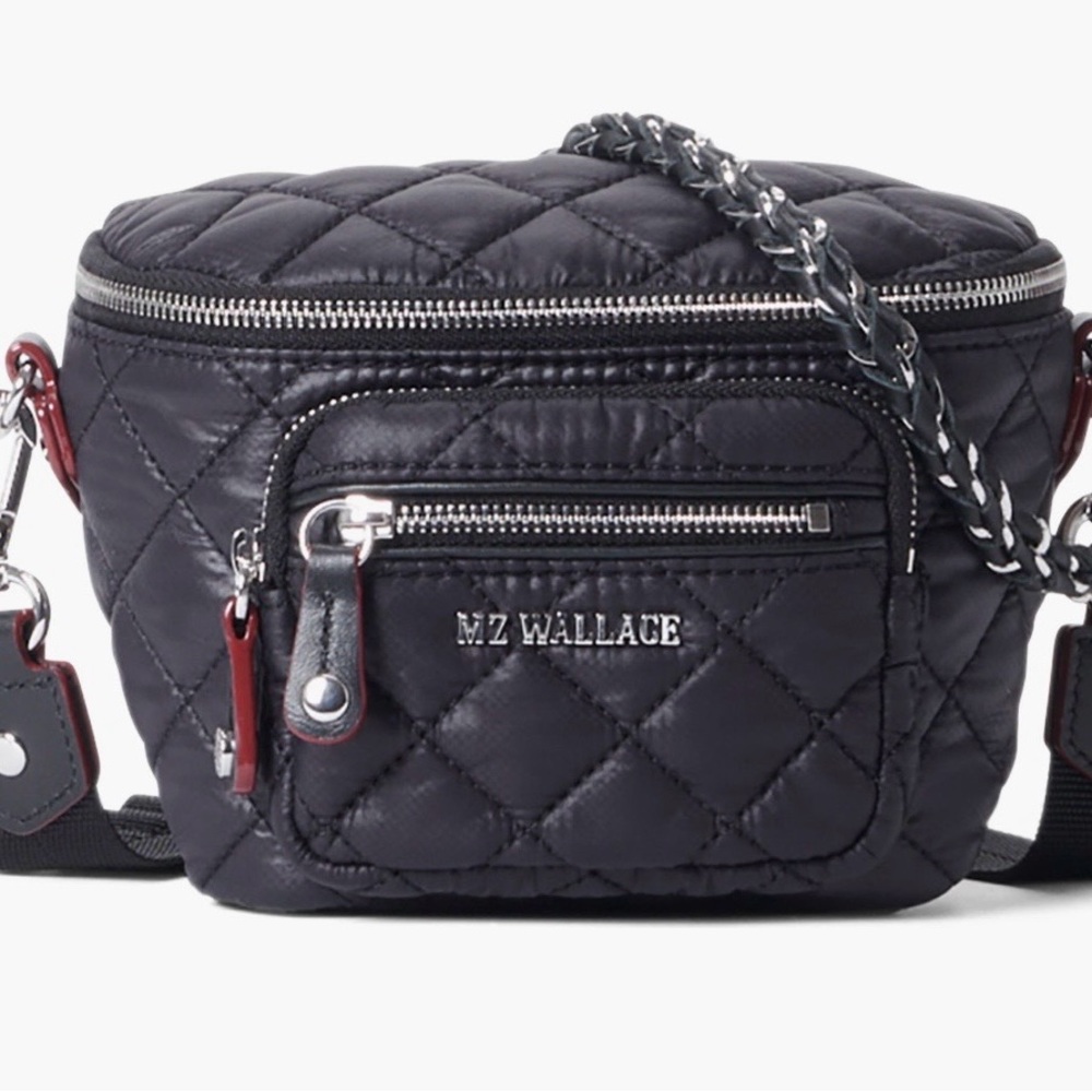 MZ Wallace Black Quilted Micro Crosby Bag